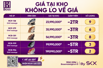 Chớp deal giá tại kho, rinh ghế massage Boss chính hãng chẳng lo về giá