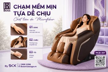 Boss MCB-301 - Chạm mềm mại, tựa dễ chịu với chất liệu da Microfiber
