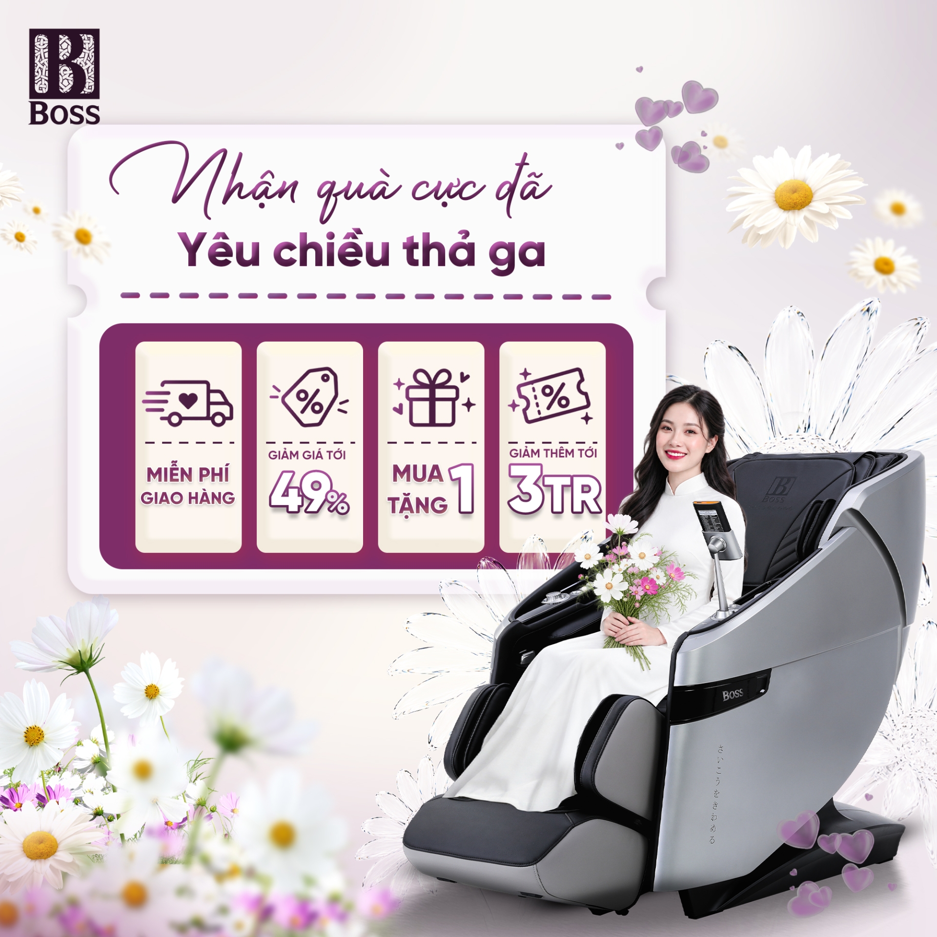 Mega Sale Boss 20.10: Qu&agrave; Tặng Y&ecirc;u Chiều - Ưu Đ&atilde;i Đến 49%