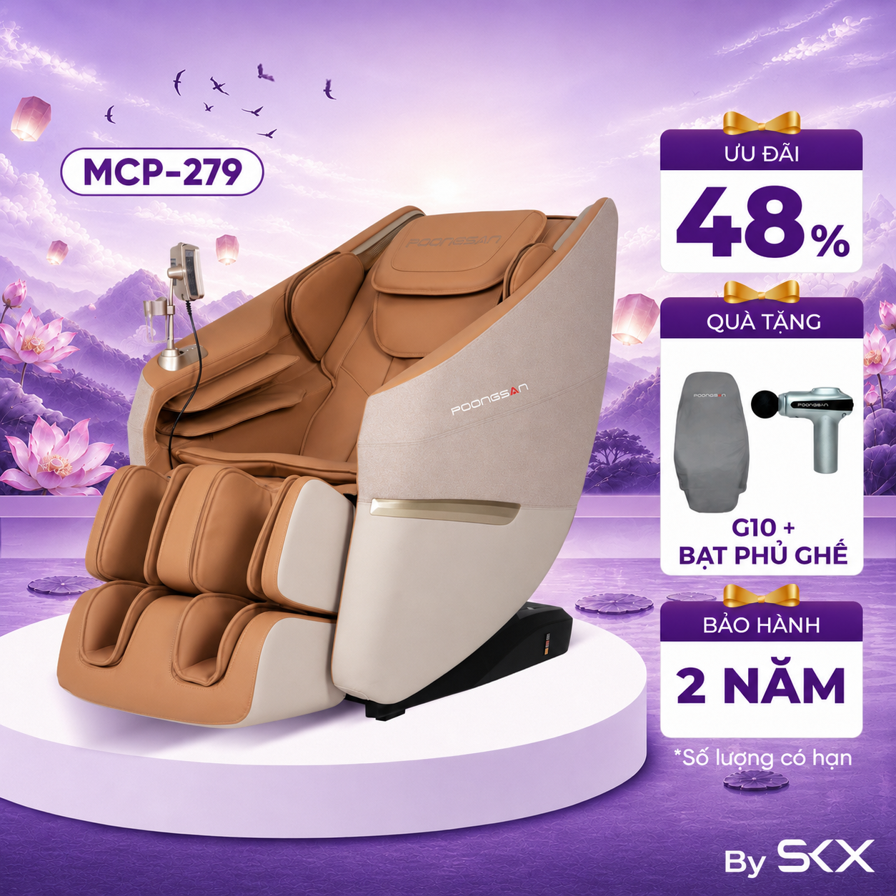 Ghế massage 279 - &Ocirc;m &ecirc;m cơ thể sau một ng&agrave;y bận rộn
