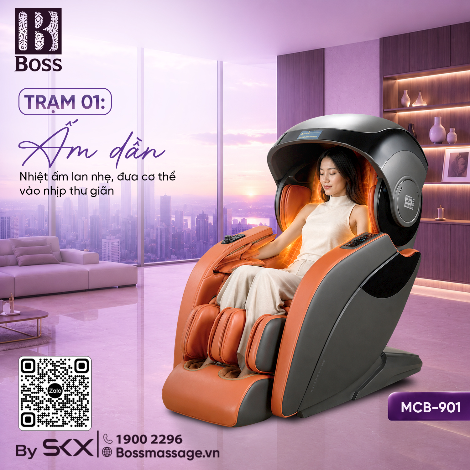 Hơi ấm giúp cơ thể dễ thả lỏng